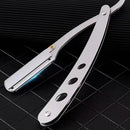 ZqZq Straight Edge Razor with 10 Shaving Blades Haircut Beard Eyebrow Shaving Tool Manual Depilation Razor Hairdresser Trimming
