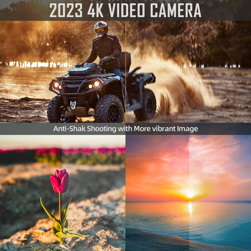 G-Anica 4k Digital Cameras for Photography 48MP Video Camera for YouTube Vlogger Kit-Microphone & Remote Control Tripod Grip