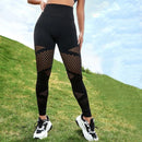 Sexy Hollow Stripe Seamless Leggings Women Fitness Leggings Gym Yoga Pants High Waist Yoga Pants Sports Female Clothing
