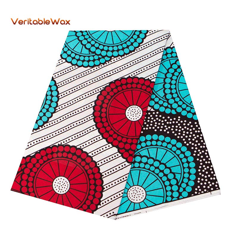 African Wax Polyester Wax Fabric High Quality Ankara Veritablewax African Wax Print Fabric A-6