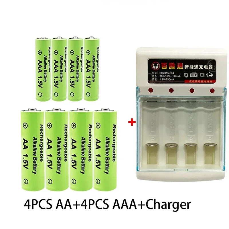 LED power charger for AA and AAA with 4pcs Rechargeable Batteries