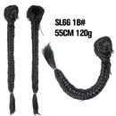 Synthetic Ponytail Hair Extensions Fishtail Fishbone Drawstring Ponytail 20Inch Wrap Around Ponytail For White Women False Braid