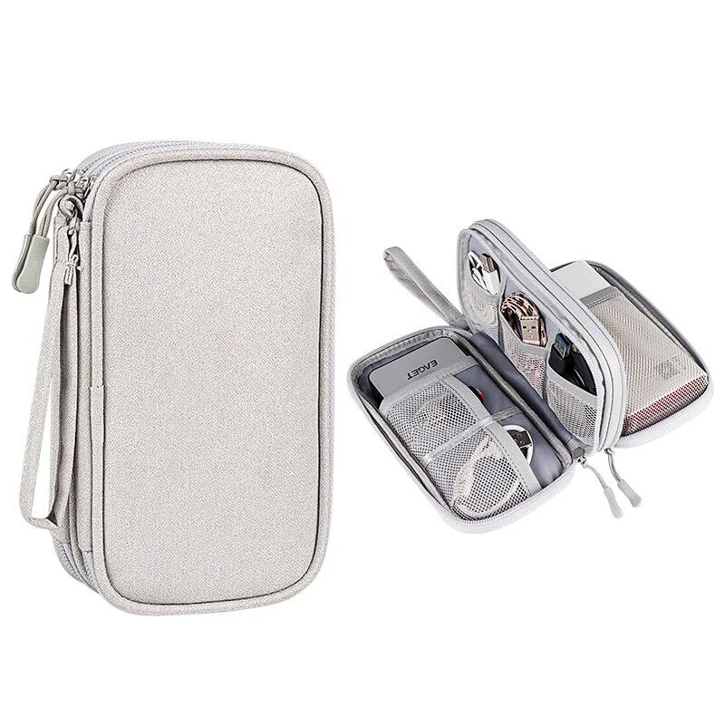 Portable 20000mAh Power Bank Bag External Battery Carrying Pouch for Charger, USB Cable, Hard Drive, Earphones