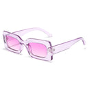 Women's Sunglasses Fashion Vintage Rectangle Frame Purple Pink Square Glasses Girls Sun Glasses Ladies Eyewear UV400