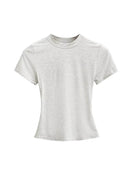 New High Quality Casual T shirt Sexy Slim Short Sleeves Fashion Trend Solid Women Clothing y2k Tops