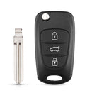 KEYYOU New Remote Key Shell For Hyundai I20 I30 IX35 I35 Accent Kia Picanto Sportage K5 3 Buttons Flip Folding Remote Key Case