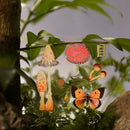 Mr. Paper 100 Pcs/Set Vintage Butterfly Sticker Gift Box Aesthetic Flower Mushroom Scrapbooking Decoration Stationery Stickers
