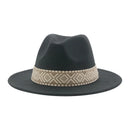 Panama Hat Western Cowboy Hats for Women Solid Big Brim Casual Fedoras Men Women Camel Black White Felted Hat Sombreros Gorras
