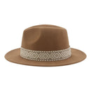 Panama Hat Western Cowboy Hats for Women Solid Big Brim Casual Fedoras Men Women Camel Black White Felted Hat Sombreros Gorras
