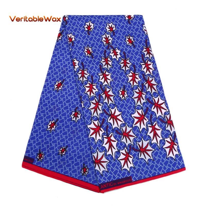 African Wax Polyester Wax Fabric High Quality Ankara Veritablewax African Wax Print Fabric A-6