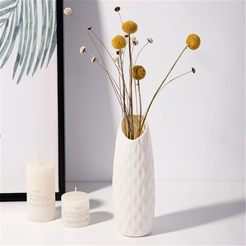 Nordic Plastic Vase Simple Small Fresh Flower Pot Storage Bottle for Flowers Living Room Modern Home Decorations Ornaments