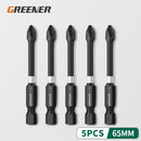 Greener 25 50 70 90 150mm Strong Magnetic Batch Head Cross High Hardness Hand Drill Bit Screw Electric Screwdriver Set