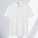 New Men's Casual Fashion Striped Short Sleeved Collar Polo Shirt Breathable and Comfortable Summer Versatile T-shirt