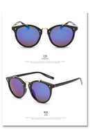 Vintage Round Rivet Brand Designer Sunglasses Women Eyewear Gradient Female Retro Sun Glasses Elegant Classic Oculos De Sol
