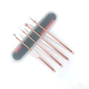 4PCS Acne Blackhead Comedone Black Spot Pimple Blemish Remover Skin Care Women Beauty Acne Treatment Pore Cleanser Needle Hook