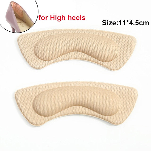 2pcs Shoe Heel Insoles Foot Heel Pad Sports Shoes Adjustable Antiwear Feet Inserts Insoles Heel Protector Sticker Insole Brioche