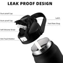 New Vacuum Stainless Steel Cup, Hot and Cold Insulated Stainless Steel Water Bottle with Straw, Vacuum Bottle