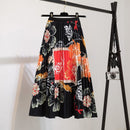 Pleated Skirt Women New  Print Cartoon Pattern  Elastic Women Skirts Big Swing Party Holiday High Waist Skirts