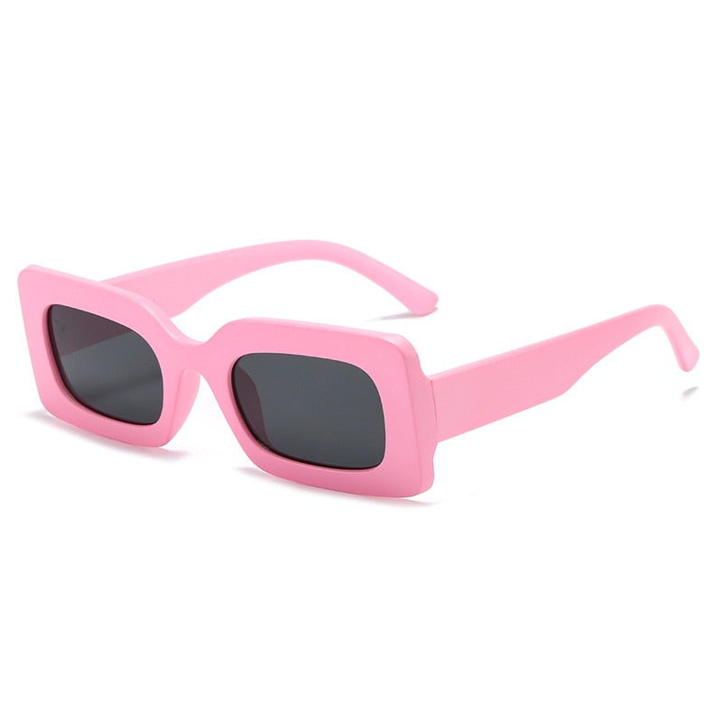 Women's Sunglasses Fashion Vintage Rectangle Frame Purple Pink Square Glasses Girls Sun Glasses Ladies Eyewear UV400