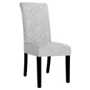 Velvet Elastic Chair Covers Removable Anti-dirty Seat Jacquard  Stretch Chair Covers For Dining Room Kitchen Hotel 1/2/4/6 Pcs