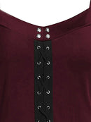 Goth Dark Gothic Aesthetic Vintage Women Dresses Grunge Lace Patchwork Flare Sleeve Black A-line Dress Punk Partywear