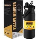 New Vacuum Stainless Steel Cup, Hot and Cold Insulated Stainless Steel Water Bottle with Straw, Vacuum Bottle
