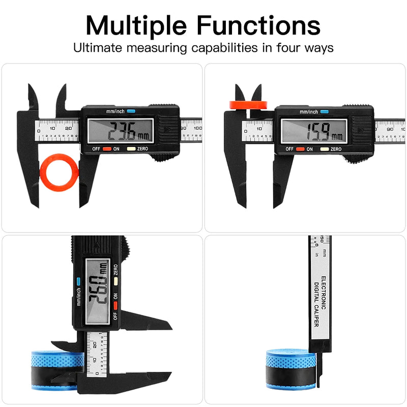 150mm 100mm Electronic Digital Caliper 6 Inch Vernier Caliper Gauge Micrometer Measuring Tool Digital Ruler without Battery