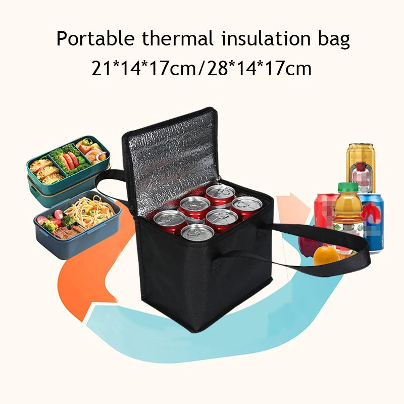 Portable Lunch Cooler Bag Folding Insulation Picnic Ice Pack Food Thermal Bag Drink Carrier Insulated Bags Beer Delivery Bag