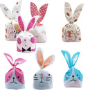 10/20pcs Cute Rabbit Ear Bags Plastic Cookie Candy Gift Bags For Easter Party Biscuits Snack Baking Packing Supplies Kids Gifts