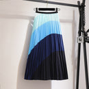 Pleated Skirt Women New  Print Cartoon Pattern  Elastic Women Skirts Big Swing Party Holiday High Waist Skirts