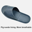 Big sizes Genuine Cow Leather Slippers Homes in indoor slipper open toe sandals men women elderly casual Slides shoes