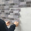 12/30pcs 3D Wall Sticker Marble Pattern PVC Waterproof Self-Adhesive Wall Paper 30x30cm Brick Grain Bathroom Wall Stickers