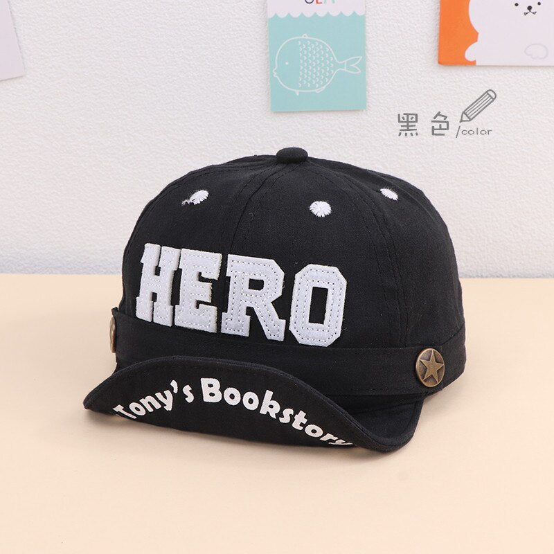 6-24 Months Spring Summer Baby Hat Baby Girls Boys Denim Baseball Cap Kids I Love Mama and Papa Flat Cap Children Sun Hat