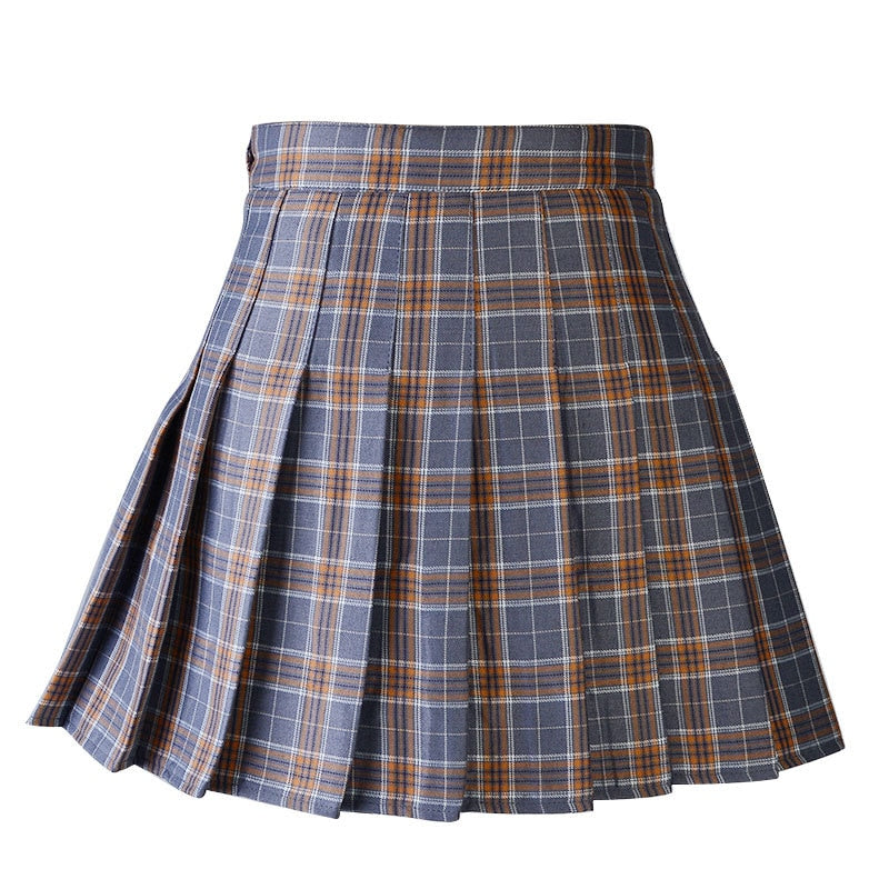 Harajuku Skirt Women Pleat Skirt Harajuku Preppy Style Plaid Skirts Mini Cute Japanese School Uniforms Ladies Jupe Kawaii Skirt