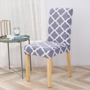 Square lattice printed stretch chair cover for dining room office banquet chair protector elastic material armchair cover