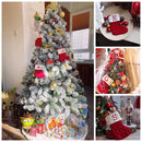 Christmas Socks Knitting Snowflake Letter Stocking Christmas Decoration For Home 2023 Xmas Tree Ornament Gift Navidad Natal 2024