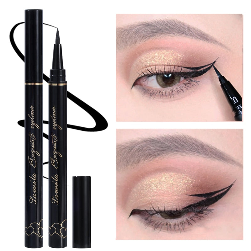 Waterproof Black Eyeliner Long Lasting Non-smudge Quickily Drying Smooth Matte Brown Liquid Eyeliner Pen Cosmetic Eyes Makeup