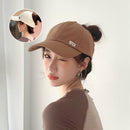 New High Ponytail Baseball Cap for Women Girls Summer Sports Cap Fashion Casual Solid Color Cap Sun Hat with Ponytail Hole