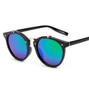 Vintage Round Rivet Brand Designer Sunglasses Women Eyewear Gradient Female Retro Sun Glasses Elegant Classic Oculos De Sol