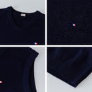 3D Embroidery Logo Polo New Men's 100%Cotton Sweaters Vests Business Casual V-neck Slimming Pullover 8501 Style