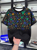 New Style Men's Casual Trendy Fashion Short-Sleeved T-Shirt Classic Round-neck T-Shirt Colorful Print Letters Summer Shirt