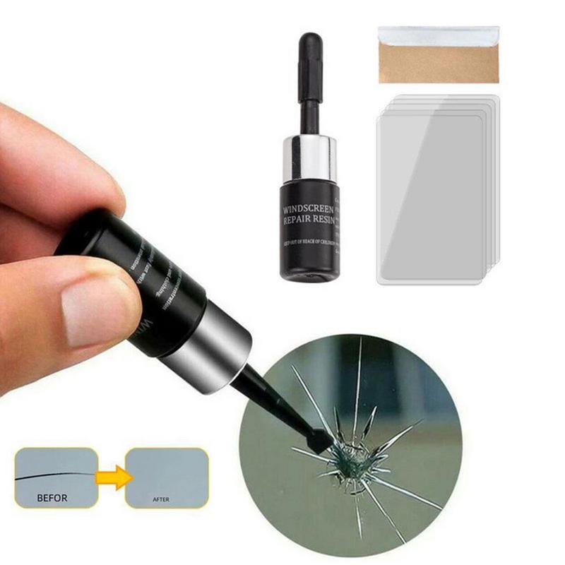 Windshield Crack Repair Glass Repair Kit Windshield Quick And Easy Durable Resin Based Windshield Repair Kit For Chips & Cracks