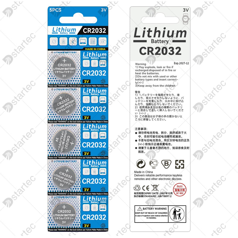 EUNICELL 5PCS-25PCS 200mAh CR2032 Cell Coin Button Batteries CR 2032 5004LC DL2032 3V Lithium Battery For Watch Toys Car Remote