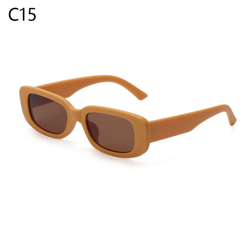 Y2K Square Sunglasses Fashion Colorful Frame Sun Glasses Women Men Retro Street Shooting Shades UV400 Eyeglasses