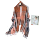 Scarf Plaid Long Shawl Fashion Headband Wraps Women Scarves Bandana Hijab Tassels Female Foulard Cotton Feeling Stoles