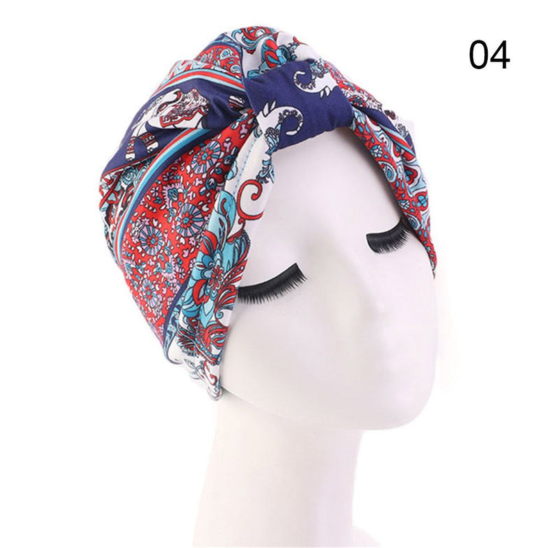 Women Shine Silver Gold Knot Twist Turban Headbands Cap Autumn Winter Warm Headwear Casual Streetwear Female Muslim Indian Hats