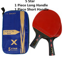 HUIESON 5/6 Star 2Pcs New Upgraded Carbon Table Tennis Racket Set Super Powerful Ping Pong Racket Bat for Adult Club Training