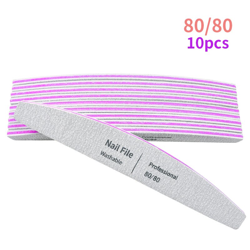 Nail File 100 to 180 Professional Tools Emery for Manicure Lime 240 Sandpaper Gel Polishing Files for Nails Buffers Set Polisher