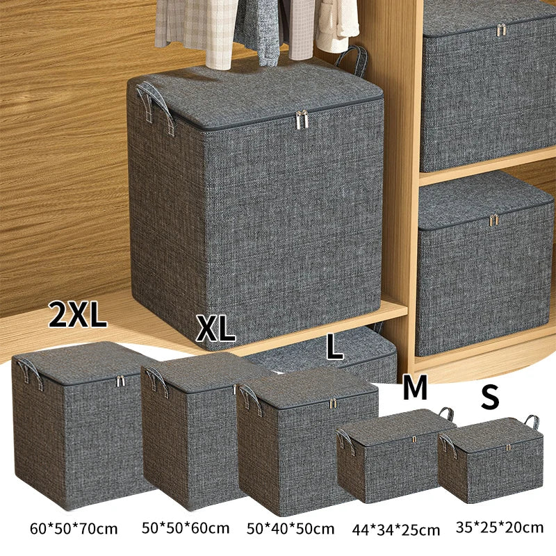 Dustproof Quilt Storage Bag With Zipper Household Storage Box 
Multi Functional Non-woven Home Storage Bag Home Storage supplies