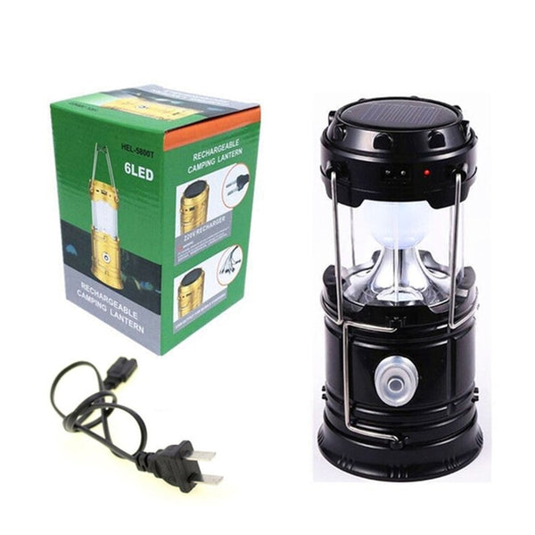 Portable Solar Charger Camping Lantern Lamp LED Outdoor Lighting Foldi